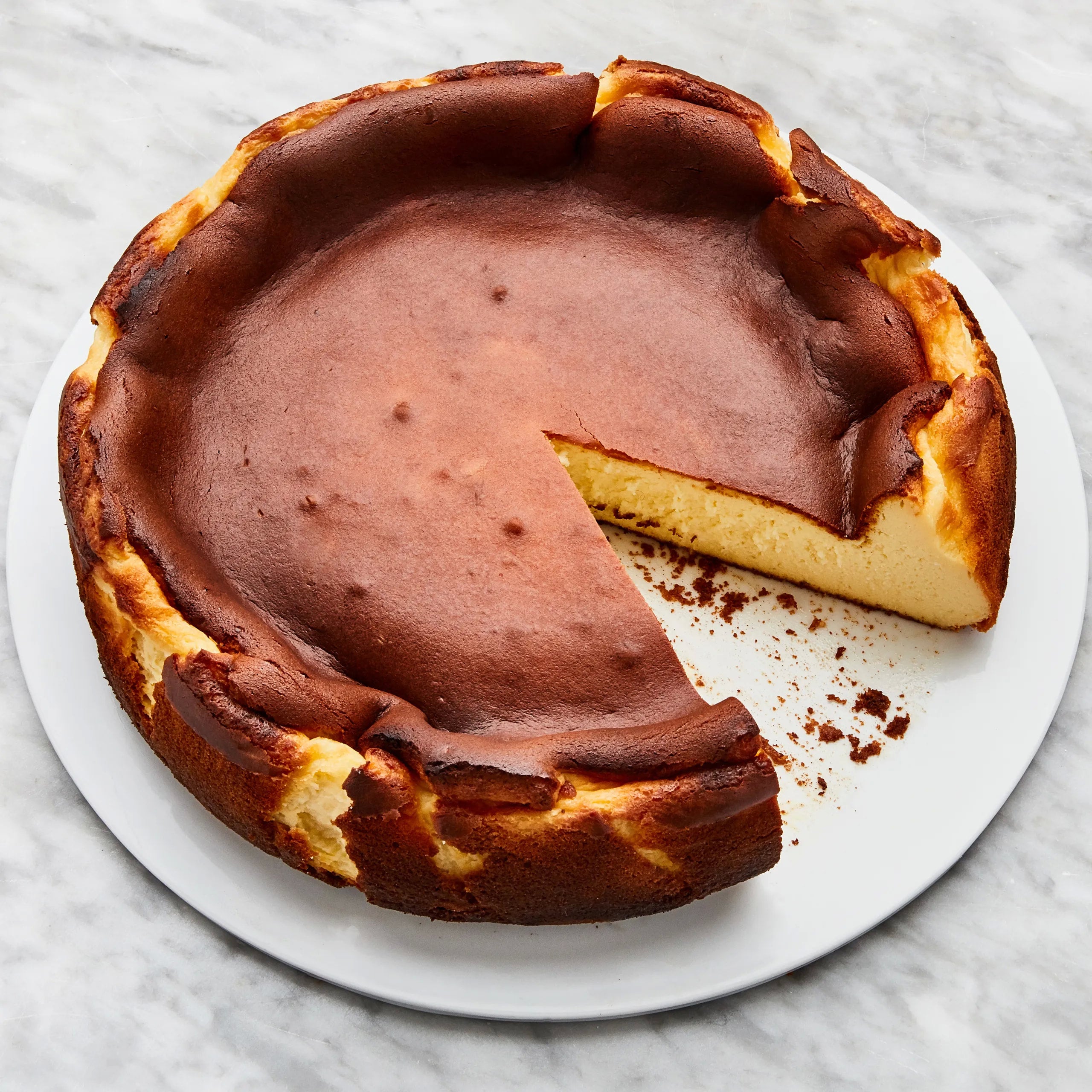 Basque cheesecake slice - original
